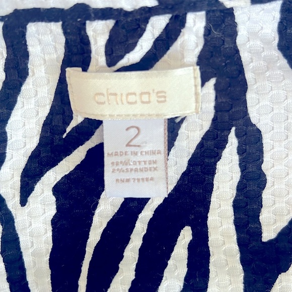 CHICO’S Zebra Print Women's Top - Picture 3 of 8